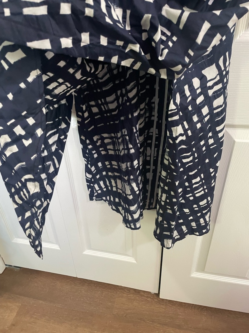 RACHEL COMEY Cotton Navy and White Tranch Dress Women's Size 6 - Picture 7 of 12